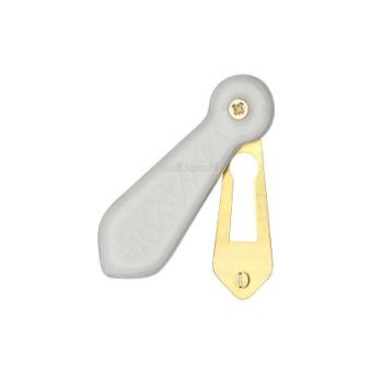 Porcelain Key Hole Cover in Crackle Glaze White Porcelain Key Hole Cover in Crackle Glaze White