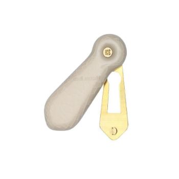 Porcelain Keyhole Cover in Cream Crackle Glaze Porcelain Keyhole Cover in Cream Crackle Glaze