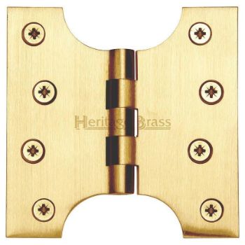 Parliament Hinge,  4" x 2" x 4" Satin Brass Finish - HG99-385-SB Picture of Parliament Hinge,  4" x 2" x 4" Satin Brass Finish - HG99-385-SB