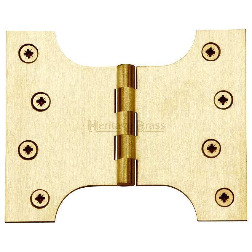 Picture of Parliament Hinge,  4" x 3" x 5" Satin Brass Finish - HG99-390-SB