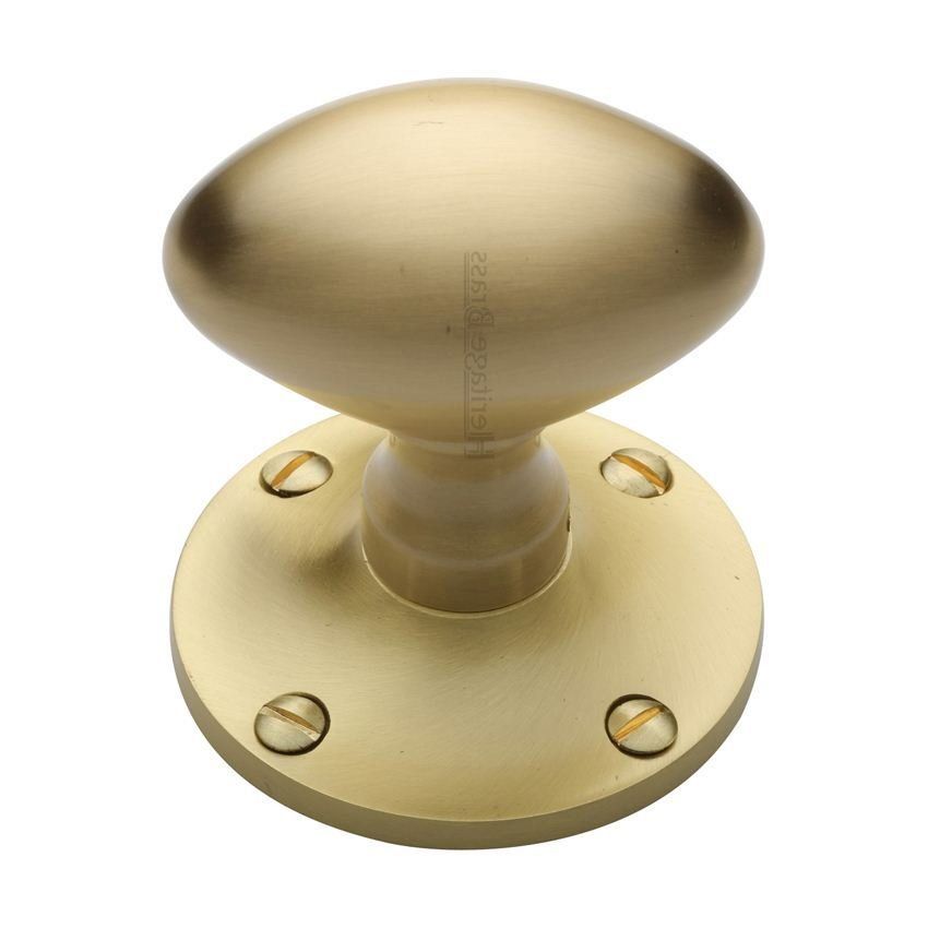 Mayfair Mortice Knob In Satin Brass Finish - MAY960-SB