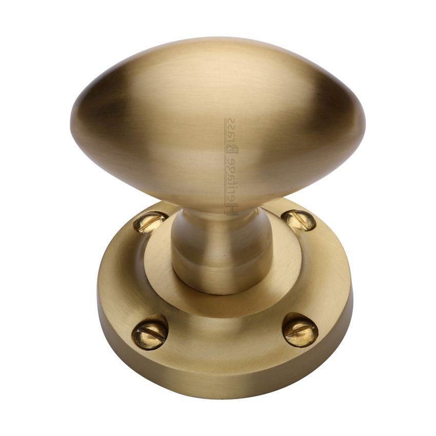 Suffolk Mortice Knob In Satin Brass Finish - V960-SB