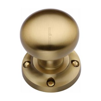 Victoria Mortice Knob In Satin Brass Finish - V980-SB Victoria Mortice Knob In Satin Brass Finish - V980-SB