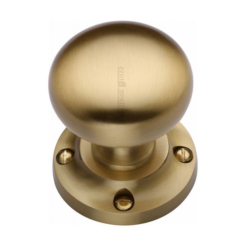 Victoria Mortice Knob In Satin Brass Finish - V980-SB