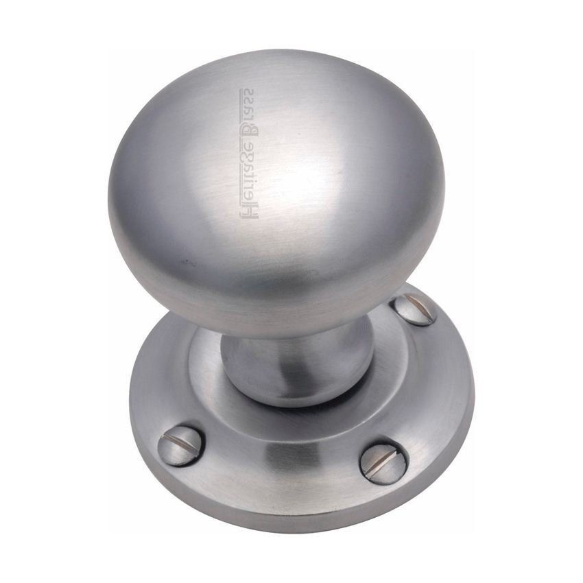 Victoria Mortice Knob In Satin Chrome Finish - V980-SC