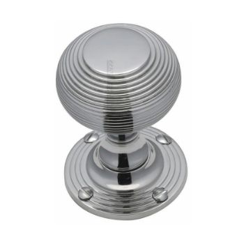 Reeded Mortice Knob In Polished Chrome Finish - V971-PC Reeded Mortice Knob In Polished Chrome Finish - V971-PC