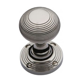 Reeded Mortice Knob In Polished Nickel Finish - V971-PNF Reeded Mortice Knob In Polished Nickel Finish - V971-PNF