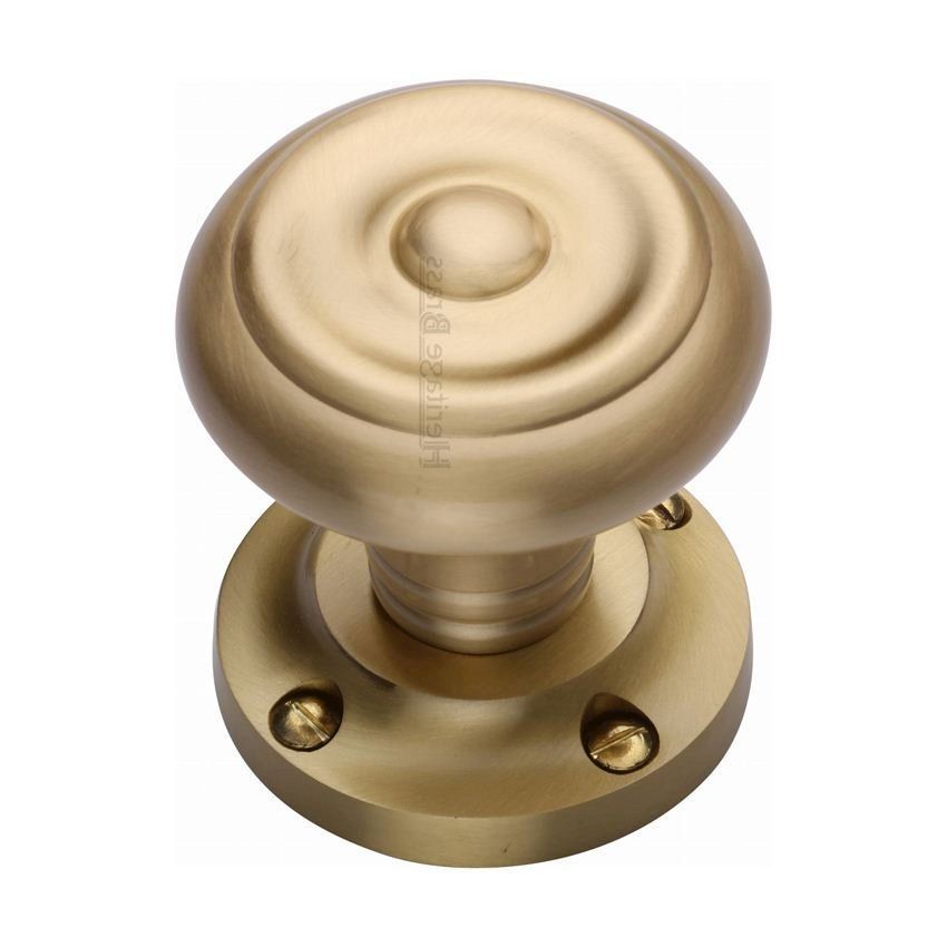 Aylesbury Mortice Knob In Satin Brass Finish - V872-SB