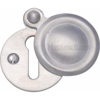 Round Covered Escutcheon In Satin Chrome - V1020SC Round Covered Escutcheon In Satin Chrome - V1020SC