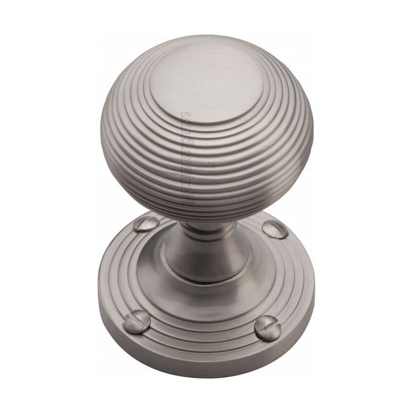 Reeded Mortice Door Knobs - V971-SN