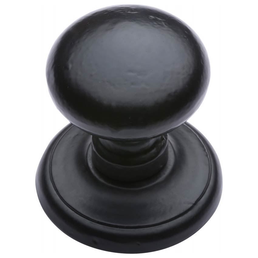 Smooth Black Centre Door Knob - FB901