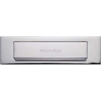 Gravity Flap Letter Plate In Polished Chrome Finish - V842-PC Gravity Flap Letter Plate In Polished Chrome Finish - V842-PC