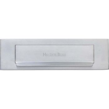 Gravity Flap Letter Plate In Satin Chrome Finish - V842-SC Gravity Flap Letter Plate In Satin Chrome Finish - V842-SC