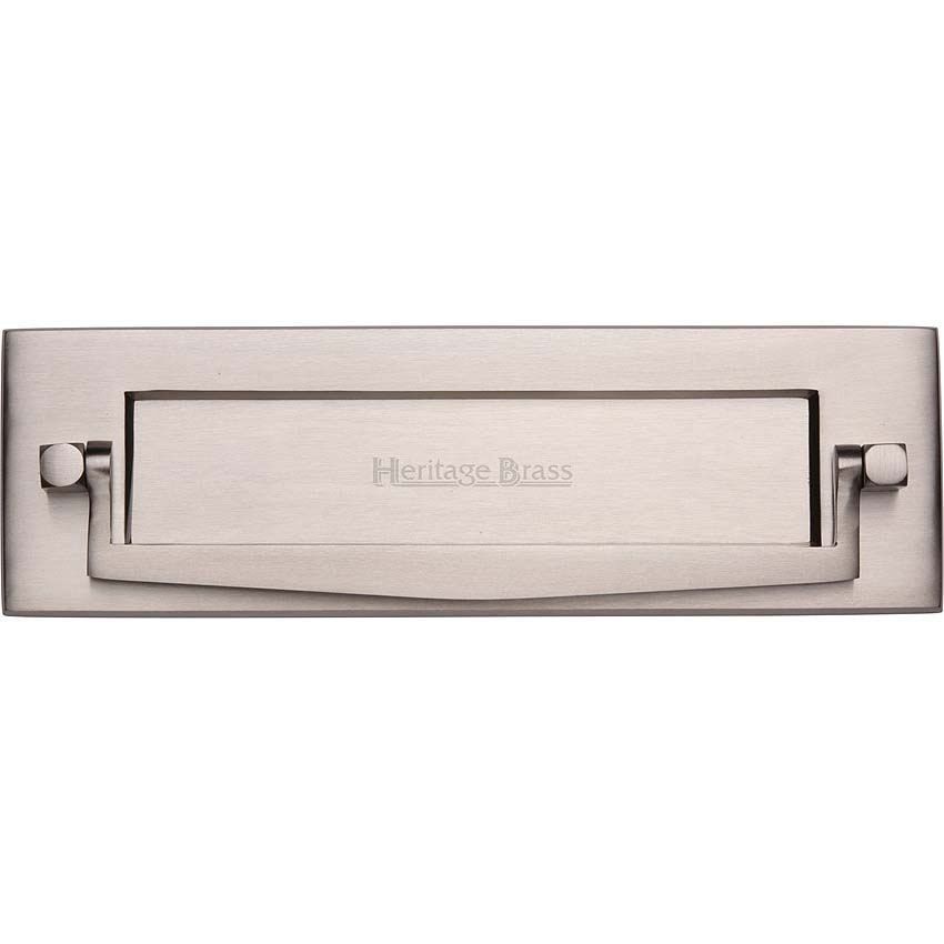 Postal Knocker Letter Plate In Satin Nickel Finish - V830-SN