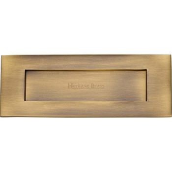 Sprung Flap Letterplate In Antique Finish - V850 203-AT Sprung Flap Letterplate In Antique Finish - V850 203-AT