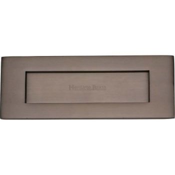 Sprung Flap Letterplate In Matt Bronze Finish - V850 203-MB Sprung Flap Letterplate In Matt Bronze Finish - V850 203-MB