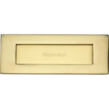 Sprung Flap Letterplate In Polished Brass Finish - V850 203-PB Sprung Flap Letterplate In Polished Brass Finish - V850 203-PB