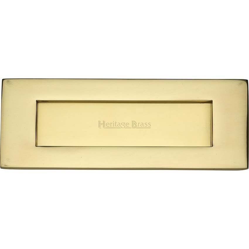 Sprung Flap Letterplate In Polished Brass Finish - V850 203-PB