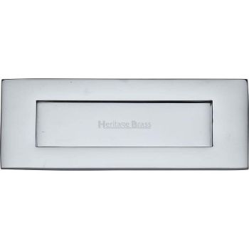 Sprung Flap Letterplate In Polished Chrome Finish - V850 203-PC Sprung Flap Letterplate In Polished Chrome Finish - V850 203-PC