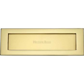 Sprung Flap Letterplate In Polished Brass Finish - V850 305-PB