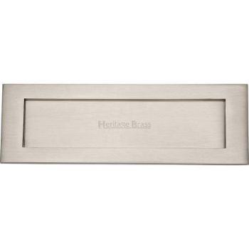 Sprung Flap Letterplate In Satin Nickel Finish - V850 305-SN Sprung Flap Letterplate In Satin Nickel Finish - V850 305-SN