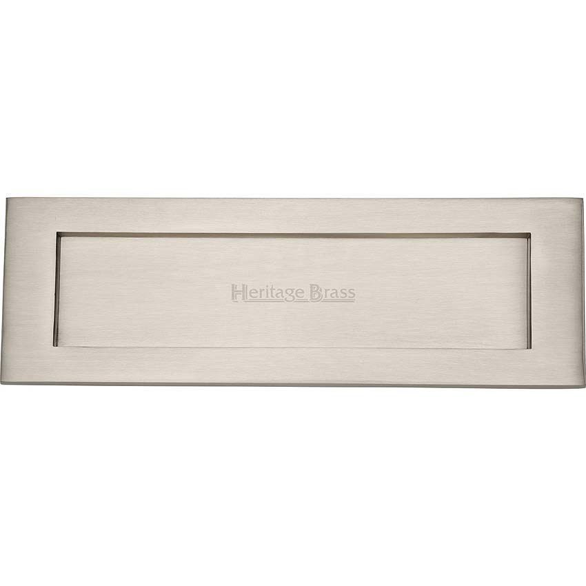 Sprung Flap Letterplate In Satin Nickel Finish - V850 305-SN