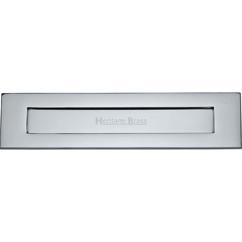 Sprung Flap Letterplate In Polished Chrome Finish - V850 330-PC