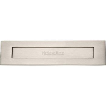 Sprung Flap Letterplate In Satin Nickel Finish - V850 330-SN Sprung Flap Letterplate In Satin Nickel Finish - V850 330-SN