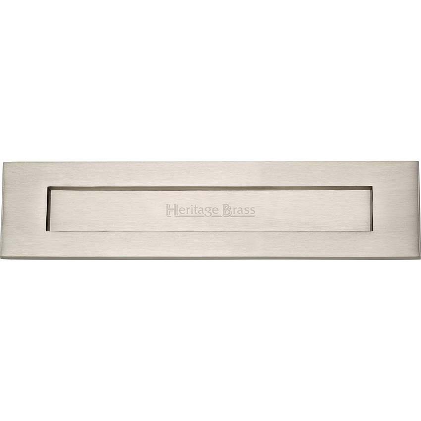 Sprung Flap Letterplate In Satin Nickel Finish - V850 330-SN