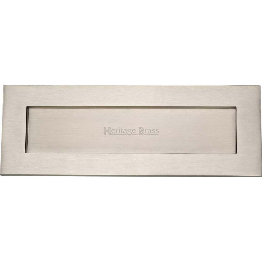 Sprung Flap Letterplate In Satin Nickel Finish - V850 356-SN