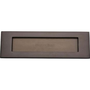 Sprung Flap Letterplate In Matt Bronze Finish - V850 406-MB Sprung Flap Letterplate In Matt Bronze Finish - V850 406-MB