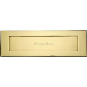 Sprung Flap Letterplate In Polished Brass Finish - V850 406-PB Sprung Flap Letterplate In Polished Brass Finish - V850 406-PB