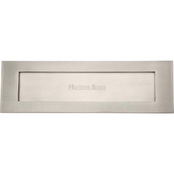 Sprung Flap Letterplate In Satin Nickel Finish - V850 406-SN Sprung Flap Letterplate In Satin Nickel Finish - V850 406-SN