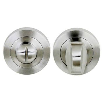 Satin Nickel WC Bathroom Door Lock - S2-WC-R-SN Satin Nickel WC Bathroom Door Lock - S2-WC-R-SN-