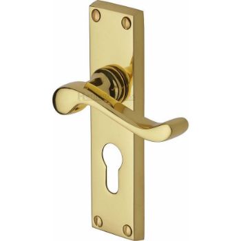 Bedford Eurocylinder Lock Handle - V807-48-PB  Bedford Eurocylinder Lock Handle - V807-48-PB