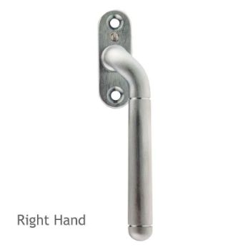 Satin Chrome Locking Window Espag Handle - V1008RHSC