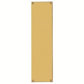 Flat plate finger push plate in brass. Flat plate finger push plate in brass.