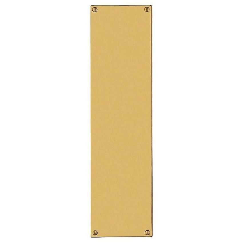 Flat plate finger push plate in brass.