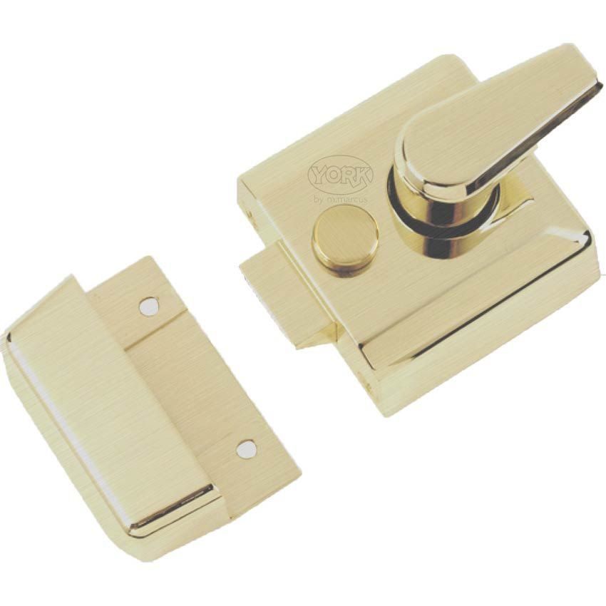 40mm Narrow Style Nightlatch in Satin Brass Finish