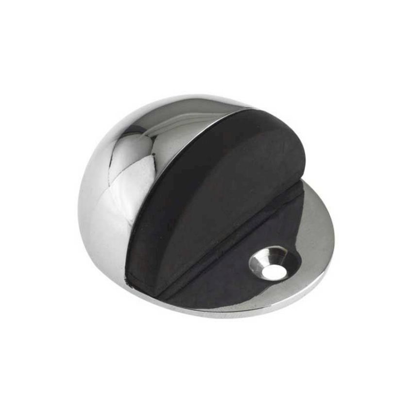 Oval Floor Door Stop In Polished Chrome - ODSCP