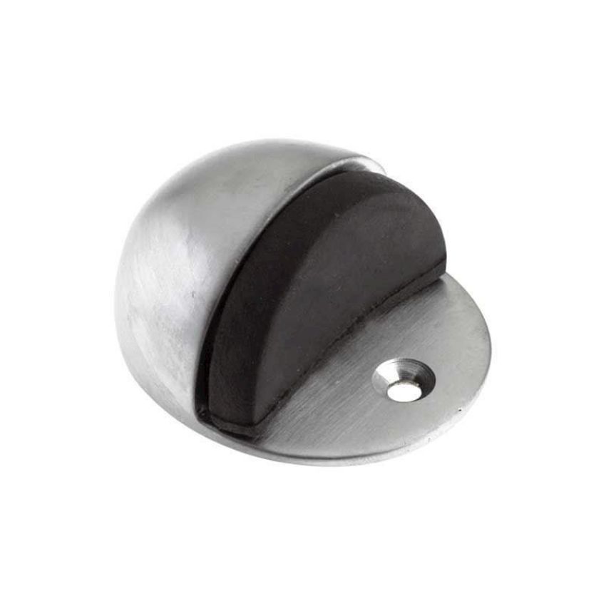 Oval Floor Door Stop In Satin Chrome - ODSCP