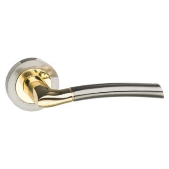 Indiana Door Handle on Rose - S33-R-SNBP