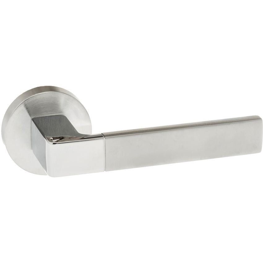 Satin and Polished Chrome Asti Door Handle - FMR254SCPC