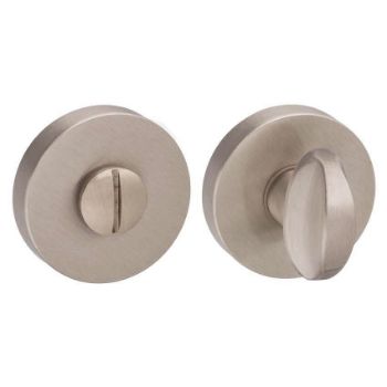 Satin nickel round wc bathroom privacy lock in satin nickel - FRMWCSN Satin nickel round wc bathroom privacy lock in satin nickel - FRMWCSN