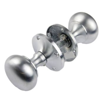 Pair of Kensington Mortice Knobs In Satin Chrome Finish - KEN980-SC