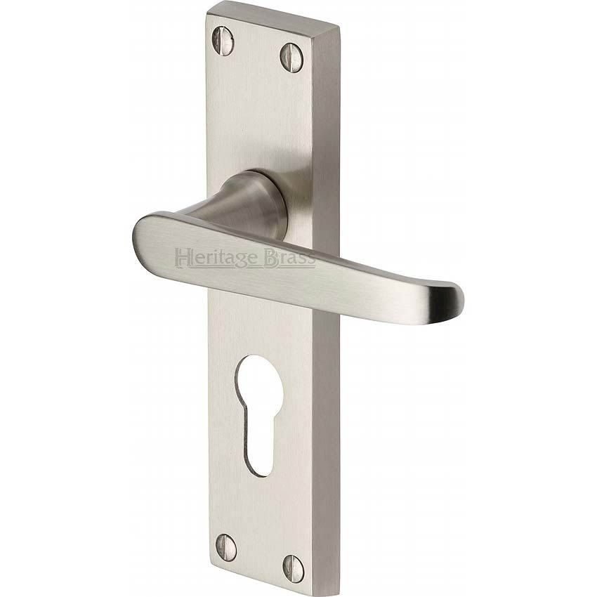 Victoria Euro Lock Handle - V3948-SN