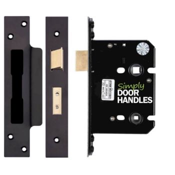 Quality Bathroom Door Lock in Matt Black - ZUKB76PCB