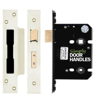 Quality Bathroom Door Lock in Satin Nickel - ZUKB76SN