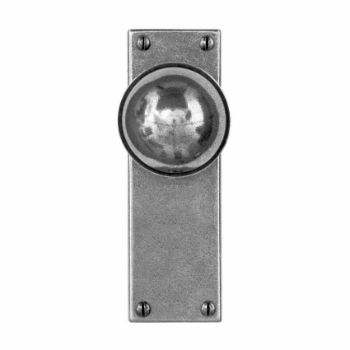 Finesse Pelton Pewter Door Knob on plate- FD173 Finesse Pelton Pewter Door Knob on plate- FD173
