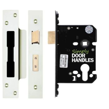 Euro profile sash lock in polished nickel finish  - ZUKS76EPPN